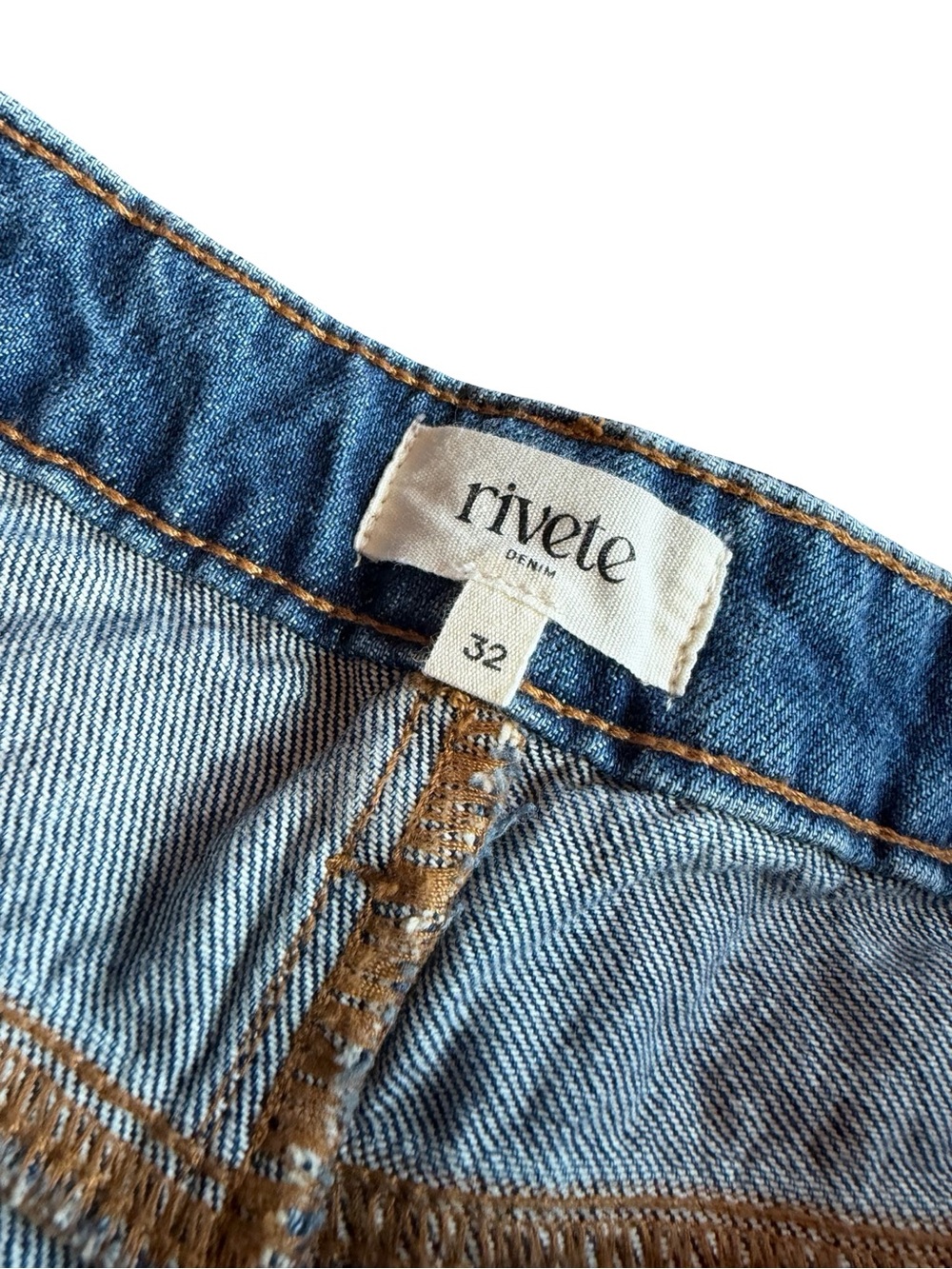 Rivete Loft Barrel Jeans Medium Wash Denim 100% Cotton Flattering Size 32 Womens - Picture 8 of 16
